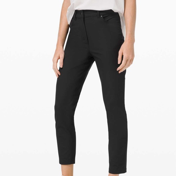 Lululemon Black City Sleek 5 Pocket 7/8 Pant Womens Size 12 - Picture 2 of 5